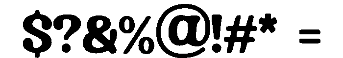 Bolder Hinger Regular Font OTHER CHARS