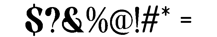 Bolding Century Regular Font OTHER CHARS