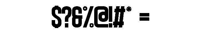 Bolding Regular Font OTHER CHARS