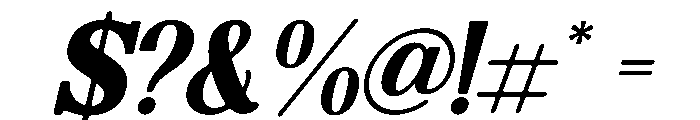 Boldside Italic Font OTHER CHARS