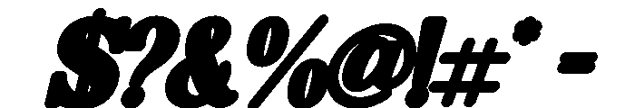 Boldside Out1 Italic Font OTHER CHARS