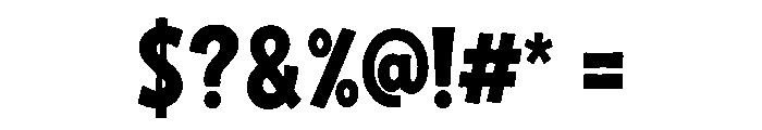 Boldzilla Display Font OTHER CHARS