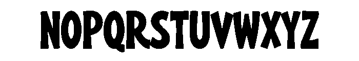 Boldzilla Display Font UPPERCASE