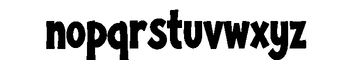 Boldzilla Display Font LOWERCASE