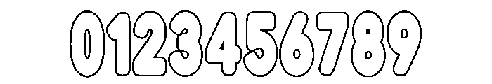 Boled Outline Regular Font OTHER CHARS