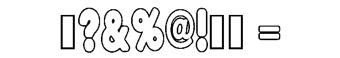 Boled Outline Regular Font OTHER CHARS