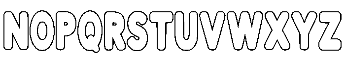 Boled Outline Regular Font LOWERCASE