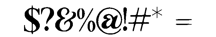 Bolwarra Font OTHER CHARS