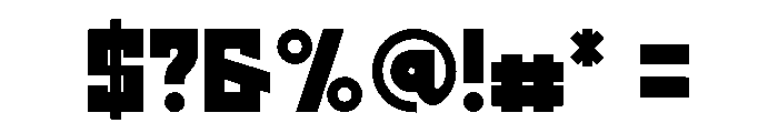 Bombed Font OTHER CHARS