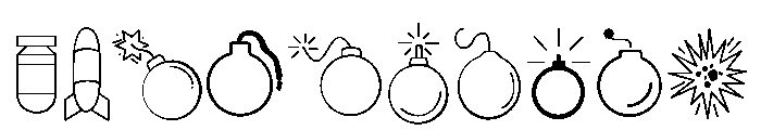 Bombs Set Font OTHER CHARS