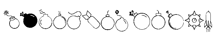 Bombs Set FONT