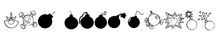 Bombs Set Font LOWERCASE