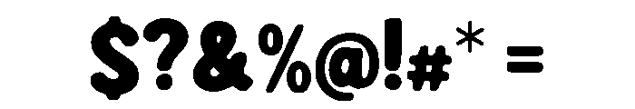 Bomega Regular Font OTHER CHARS