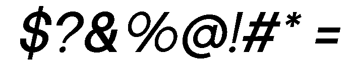 Bomera Experience Italic Font OTHER CHARS
