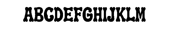 Bone Burst Font UPPERCASE