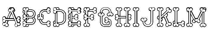 Boneliness Line Regular Font UPPERCASE