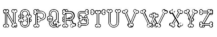Boneliness Line Regular Font UPPERCASE