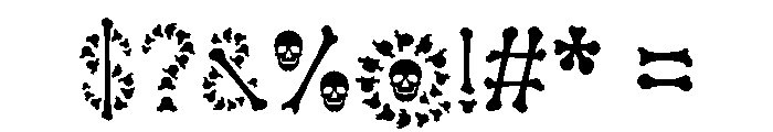 Bones Skeleton Font OTHER CHARS