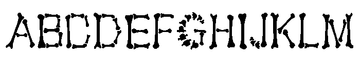 Bones Skeleton Font UPPERCASE