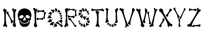Bones Skeleton Font UPPERCASE
