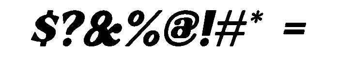Bongo Blah Blah Italic Font OTHER CHARS