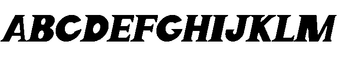 Bongo Blah Blah Italic Font UPPERCASE