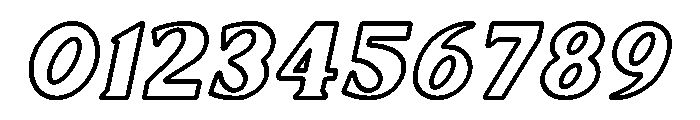 Bongo Blah Blah Outline Italic Font OTHER CHARS