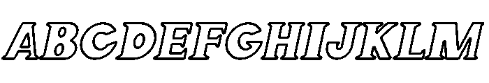 Bongo Blah Blah Outline Italic Font UPPERCASE