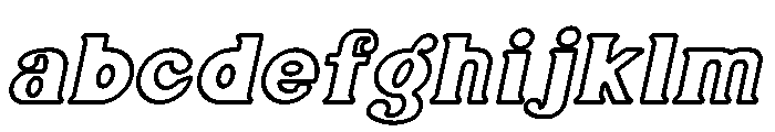 Bongo Blah Blah Outline Italic FONT
