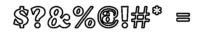 Bongo Blah Blah Outline Font OTHER CHARS