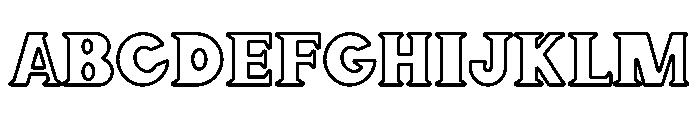 Bongo Blah Blah Outline Font UPPERCASE