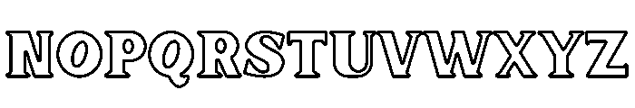 Bongo Blah Blah Outline Font UPPERCASE