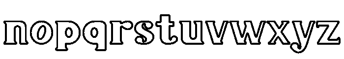 Bongo Blah Blah Outline Font LOWERCASE