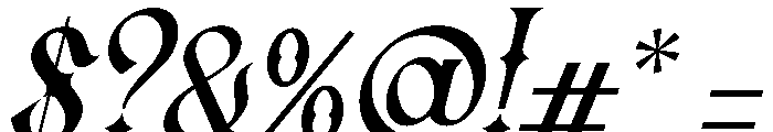 Bonjgure Italic Font OTHER CHARS