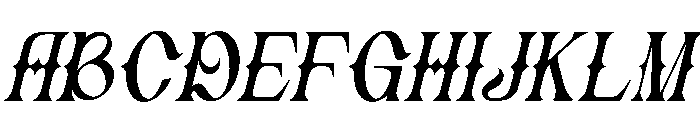 Bonjgure Italic Font UPPERCASE