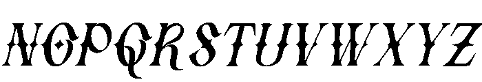 Bonjgure Italic Font UPPERCASE