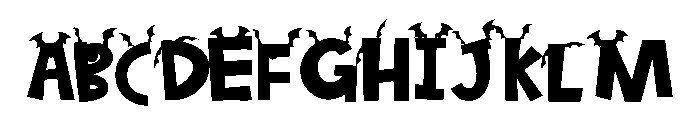 Boodle Bat Black Font UPPERCASE