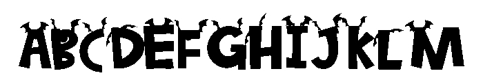 Boodle Bat Orange Font UPPERCASE