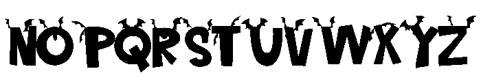 Boodle Bat Orange Font UPPERCASE
