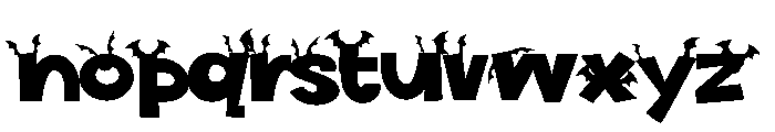 Boodle Bat Orange Font LOWERCASE