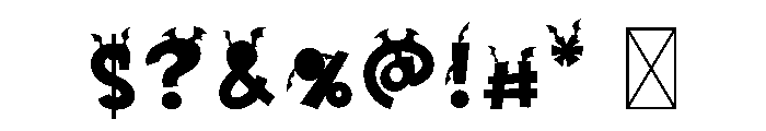 Boodle Bat Font OTHER CHARS