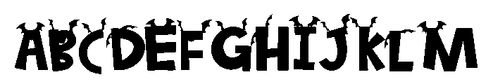 Boodle Bat Font UPPERCASE
