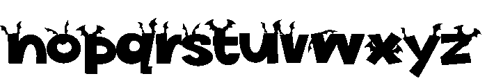 Boodle Bat Font LOWERCASE