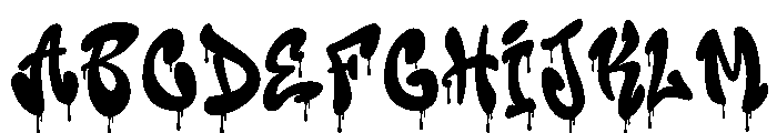 Boogie Blast Drip Drip Font UPPERCASE