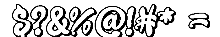 Boogie Blast Hollow Hollow Font OTHER CHARS