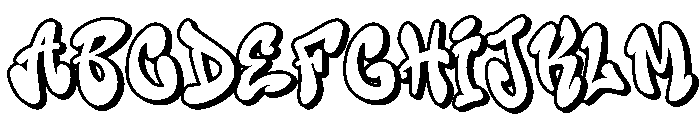 Boogie Blast Hollow Hollow Font UPPERCASE