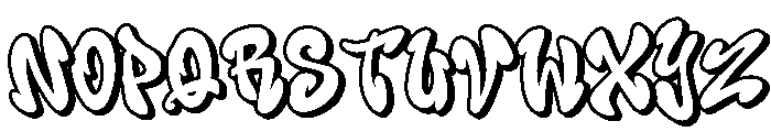 Boogie Blast Hollow Hollow Font UPPERCASE