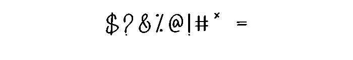 Book Calligraphy Font OTHER CHARS