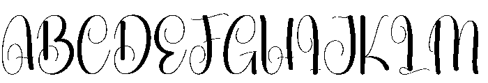 Book Silhouette Font UPPERCASE
