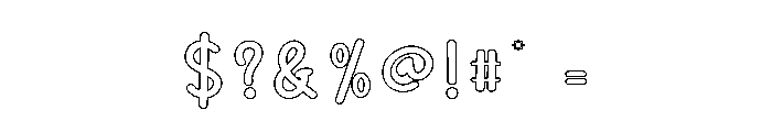 Book Stacked Font OTHER CHARS